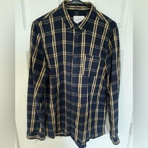 Plaid Flannel Shirt Men’s Size L Cotton On Good Condition